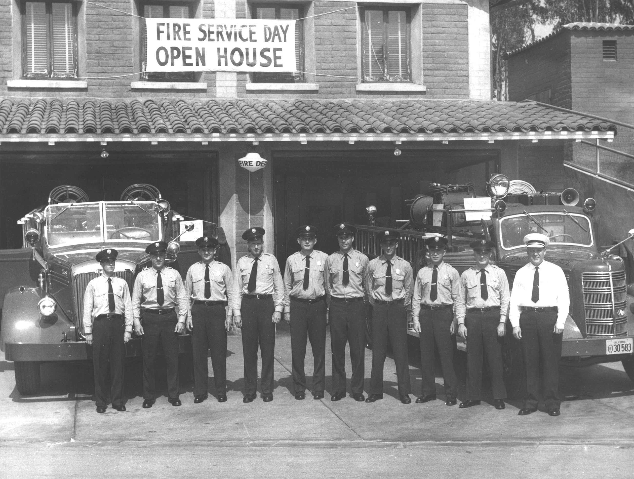1958 Fire Department with Mack Fire Trucks